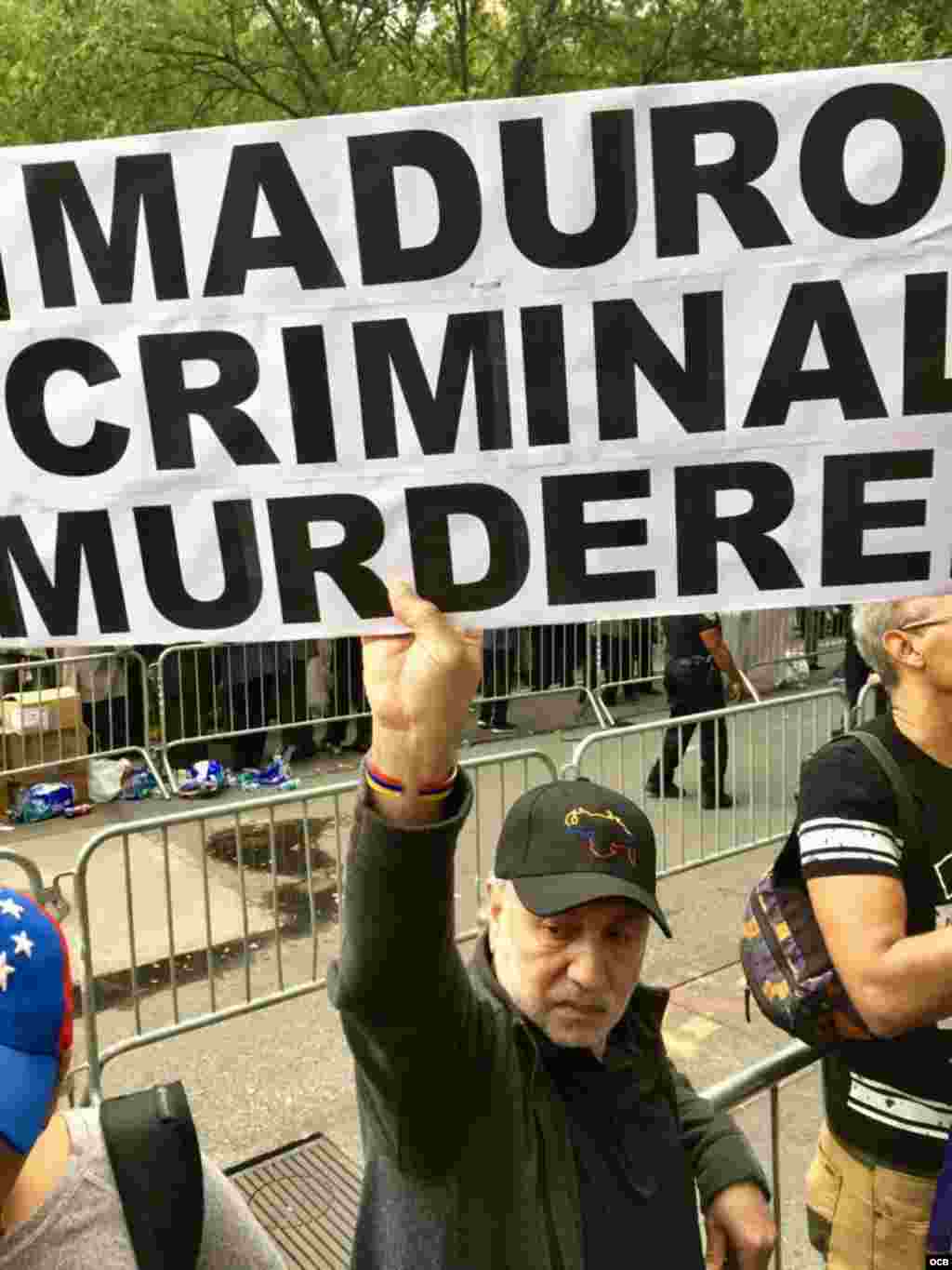 Manifestación ante la sede de Naciones Unidas.