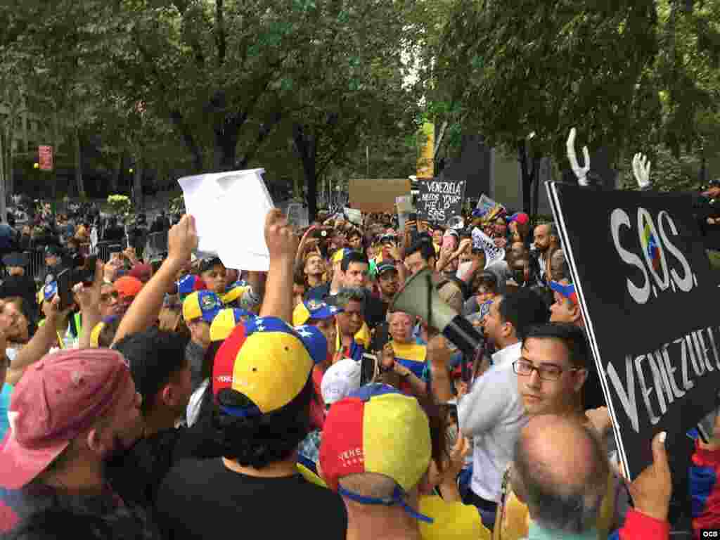 Manifestación ante la sede de Naciones Unidas.